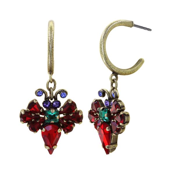 Multi/green Love Bugs - Konplott earrings